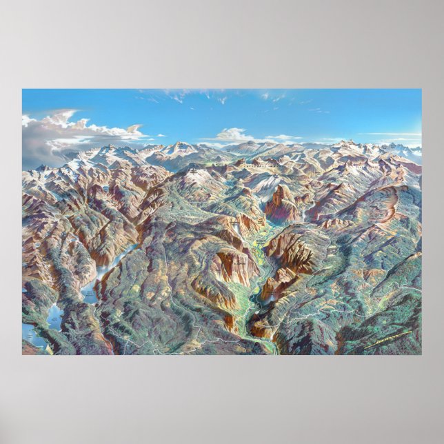Yosemite National Park Landscape Painting Poster (Front)