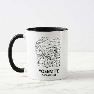 Yosemite National Park Line Art Mug