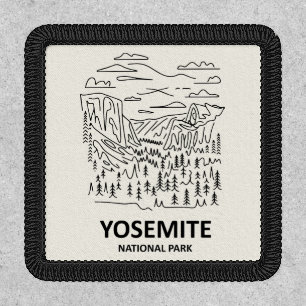 Yosemite National Park Line Art Patch