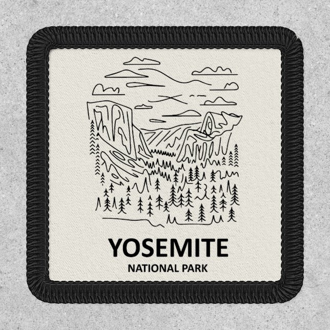 Yosemite National Park Line Art Patch (Front)