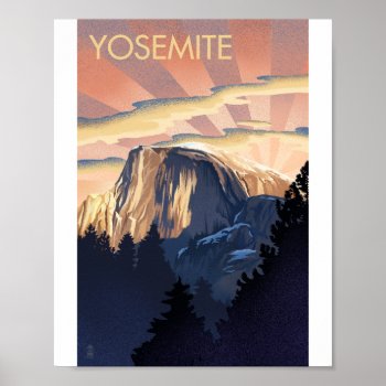 Yosemite National Park Litho Artwork Poster by LanternPress at Zazzle