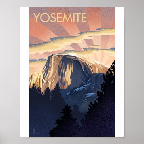 Yosemite National Park Litho Artwork Poster