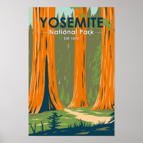 Yosemite National Park Mariposa Grove California Poster