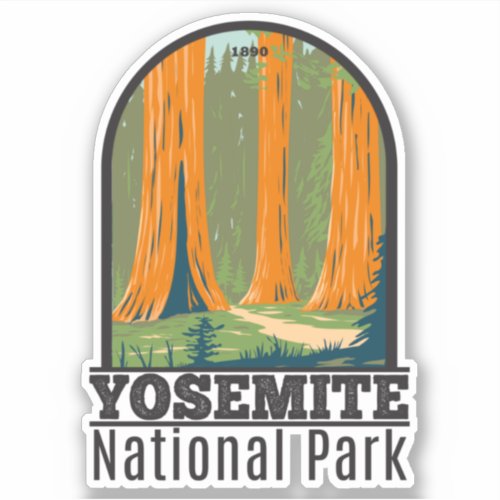 Yosemite National Park Mariposa Grove California Sticker