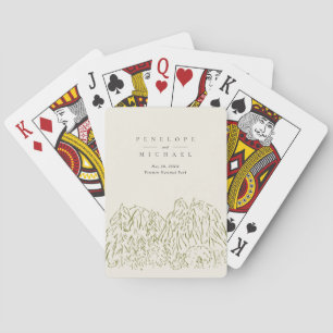 Yosemite National Park Mountain Custom Wedding Poker Cards
