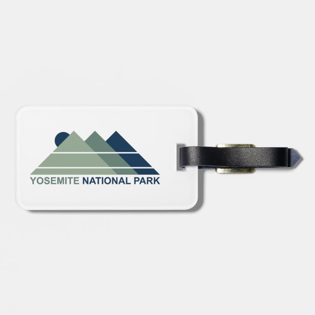 Yosemite National Park Mountain Sun Luggage Tag (Back Horizontal)