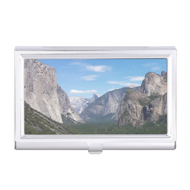 Yosemite National Park Mountain Valley Scenic Business Card Case (Front)