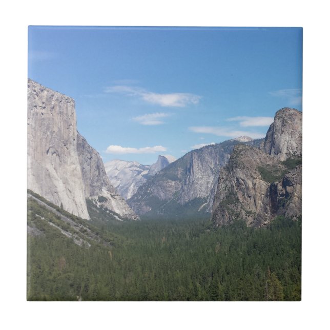 Yosemite National Park Mountain Valley Scenic Ceramic Tile (Front)