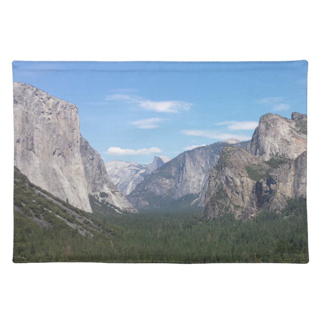 Yosemite National Park Mountain Valley Scenic Cloth Placemat (Front)