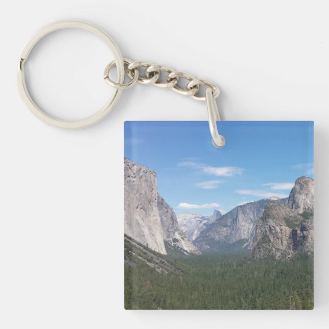 Yosemite National Park Mountain Valley Scenic Keychain (Front)