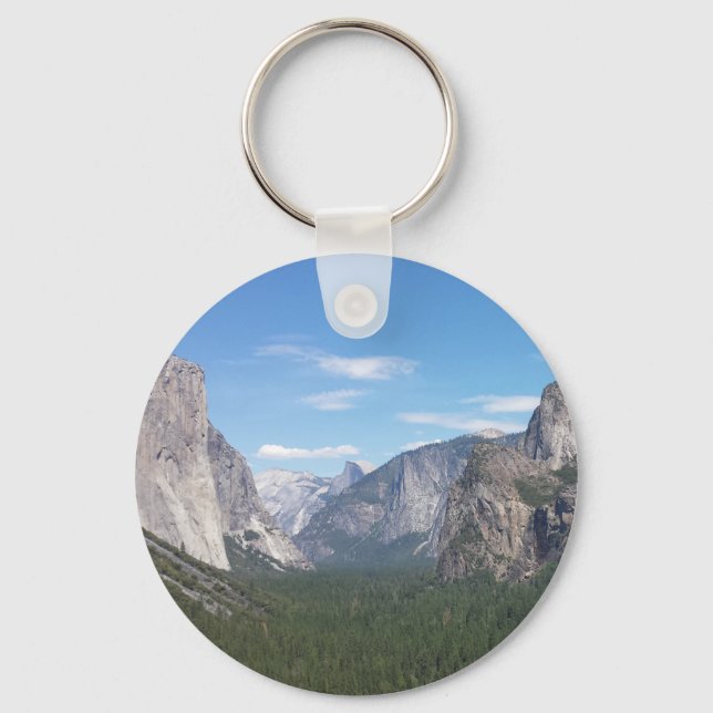 Yosemite National Park Mountain Valley Scenic Keychain (Front)