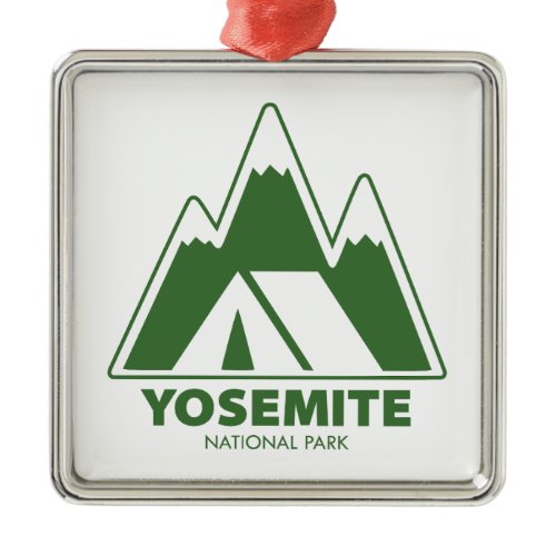 Yosemite National Park Mountains Camping Metal Ornament