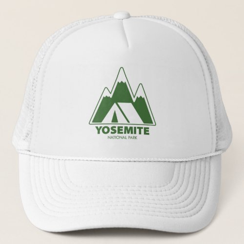 Yosemite National Park Mountains Camping Trucker Hat