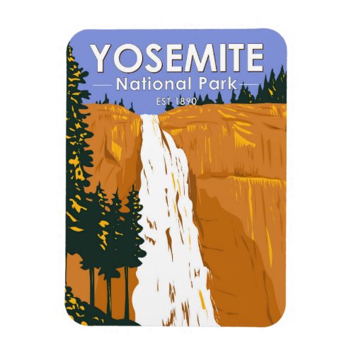 Yosemite National Park Nevada Falls California Magnet