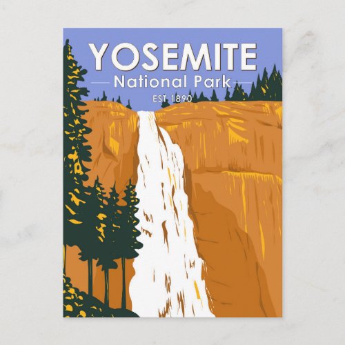 Yosemite National Park Nevada Falls California Postcard