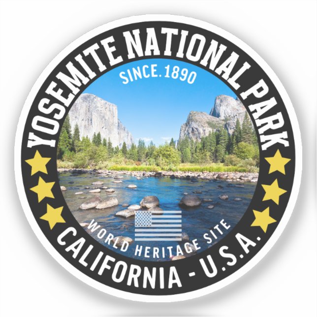 Yosemite National Park Photo Landscape Sticker (Front)
