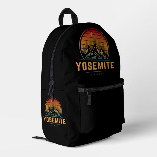Yosemite National Park Printed Backpack (Back Corner Left)
