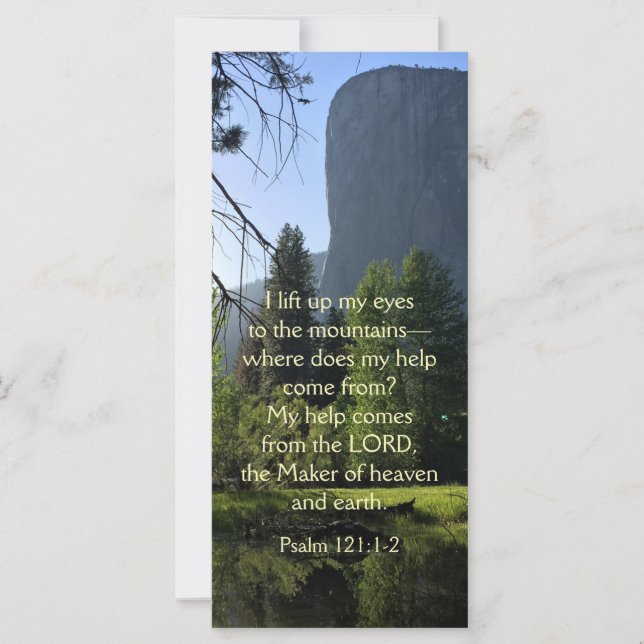 Yosemite National Park Psalm Flat Card (Front)