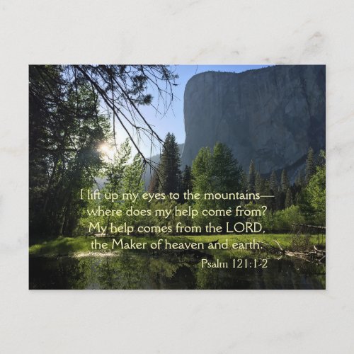Yosemite National Park Psalm Postcard
