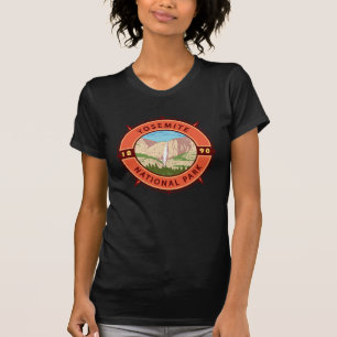 Yosemite National Park Retro Compass Emblem T-Shirt