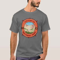 Yosemite National Park Retro Compass Emblem