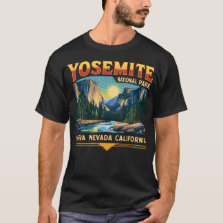 Yosemite National Park Retro Sierra Nevada Nature T-Shirt