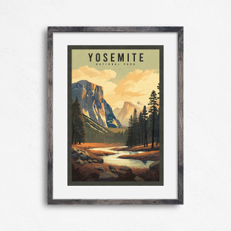 Yosemite National Park Retro Travel Poster 18x24