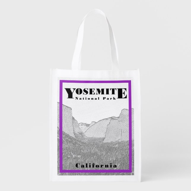 Yosemite National Park Reusable Grocery Bag (Front)