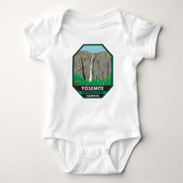 Yosemite National Park Ribbon Falls California  Baby Bodysuit