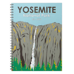 Yosemite National Park Ribbon Falls California  Notebook