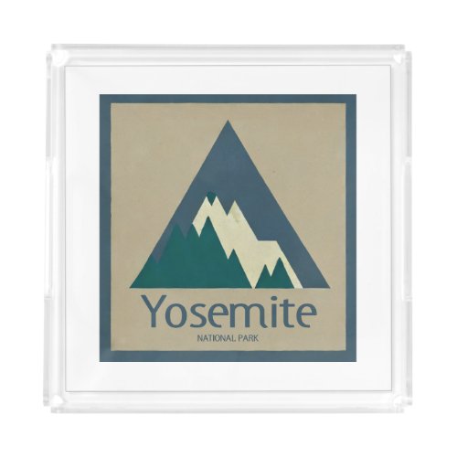 Yosemite National Park Rustic Acrylic Tray