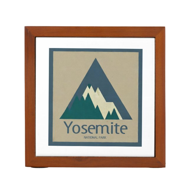 Yosemite National Park Rustic Desk Organizer (Front)