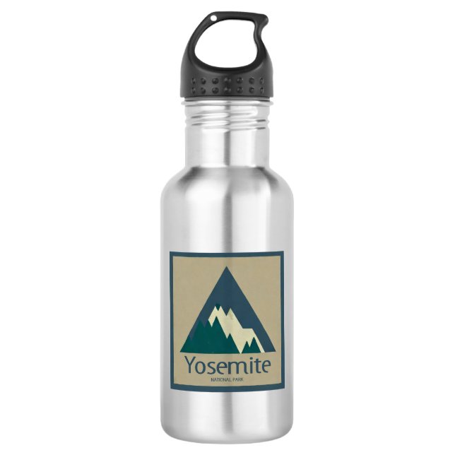 Yosemite National Park Rustic Stainless Steel Water Bottle (Front)