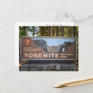 Yosemite National Park – Rustic Travel Photography Postcard