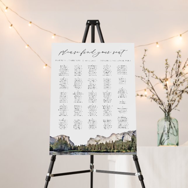 YOSEMITE National Park Skyline Alphabetical  Foam Board (In Situ (Stand))