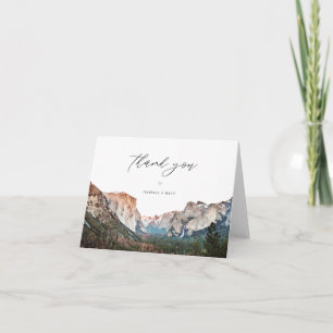 YOSEMITE National Park Skyline Destination Letterpress Thank You Card