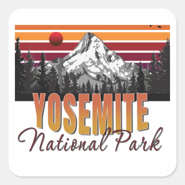 Yosemite National Park  Square Sticker (Front)