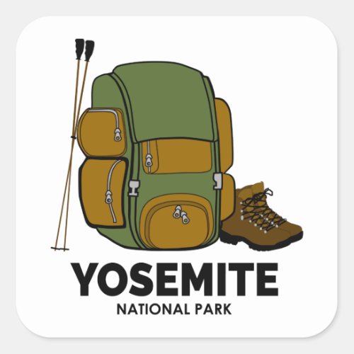 Yosemite National Park Square Sticker