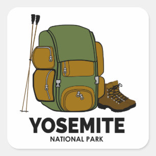 Yosemite National Park Square Sticker