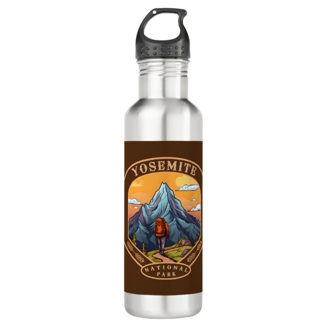 Yosemite National Park Stainless Steel Water Bottle (Front)