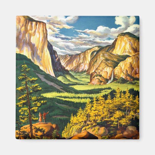 Yosemite National Park Travel Art Magnet (Front)