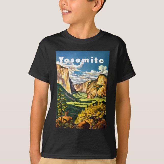 Yosemite National Park Travel Art T-Shirt (Front)