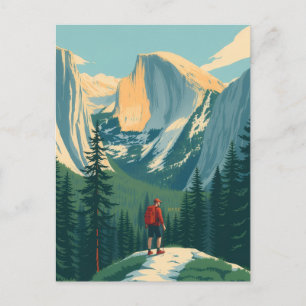Yosemite National Park USA Retro Postcard