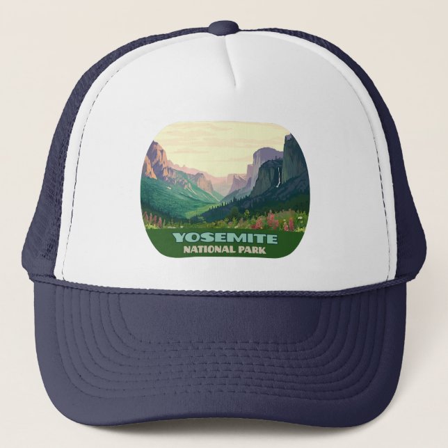 Yosemite National Park Valley Half Dome Trucker Hat (Front)