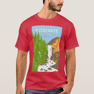 Yosemite National Park Vernal Fall California Vint T-Shirt