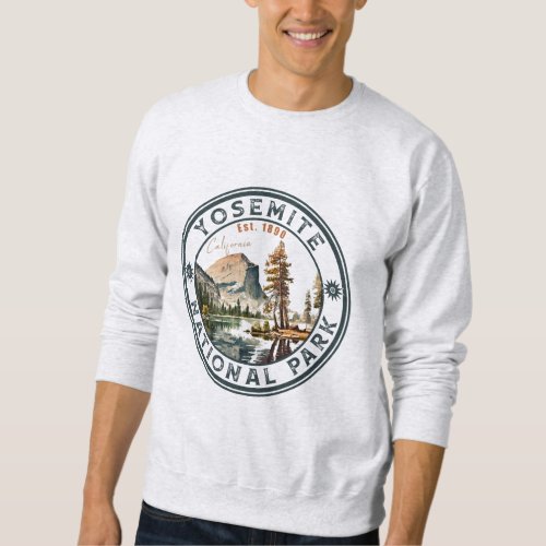 Yosemite National Park Vintage Mountain Souvenirs Sweatshirt