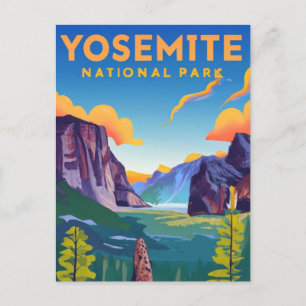 Yosemite National Park Vintage  Postcard