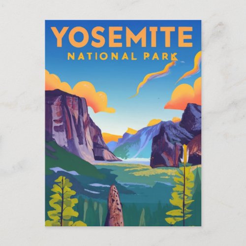 Yosemite National Park Vintage  Postcard