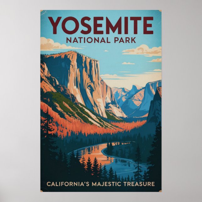 Yosemite National Park Vintage Poster (Front)