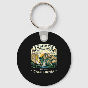 Yosemite national park vintage retro design keychain